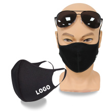 Adi Fashion Black Custom Logo Cotton Customized Mesh Tuch wiederverwendbare atmungsaktive waschbare Gesichtsmasken mit elastischen Earloop -Filtern